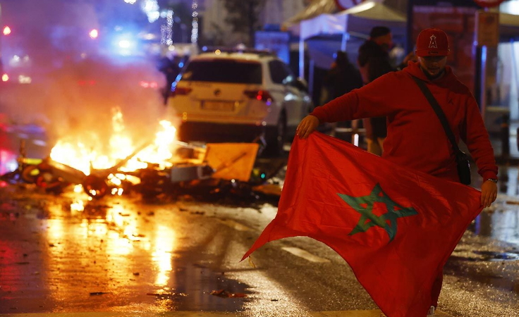 Беспорядки в Брюсселе после матча Бельгия - Марокко