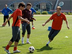 Тренировка сборной Беларуси перед матчем ЧМ-2010 против Хорватии
