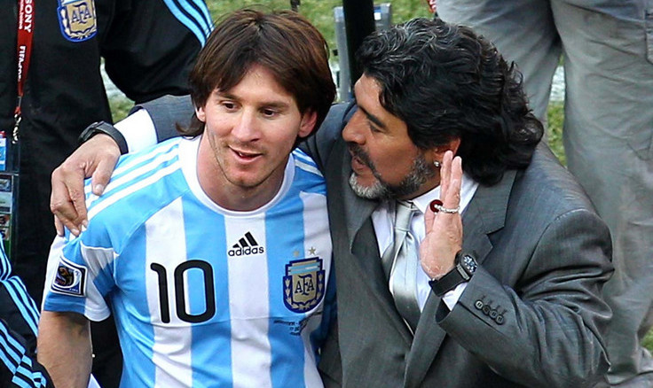 ЧМ-2010. Лионель Месси и Диего Марадона. Фото Getty Images