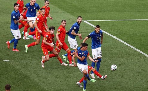 ЕВРО-2020. Группа "А". Италия - Уэльс - 1:0. Гол Маттео Пессины