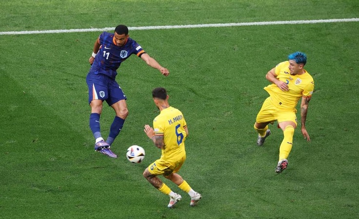 ЕВРО-2024. Румыния - Нидерланды - 0:3. Гол Коди Гакпо. Фото uefa.com ЕВРО-2024. Румыния - Нидерланды - 0:3. Гол Коди Гакпо. Фото uefa.com