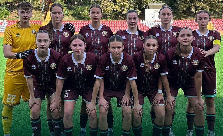 Женская молодежная сборная Беларуси (U-19). 2025 год. Фото БФФ Женская молодежная сборная Беларуси (U-19). 2025 год. Фото БФФ