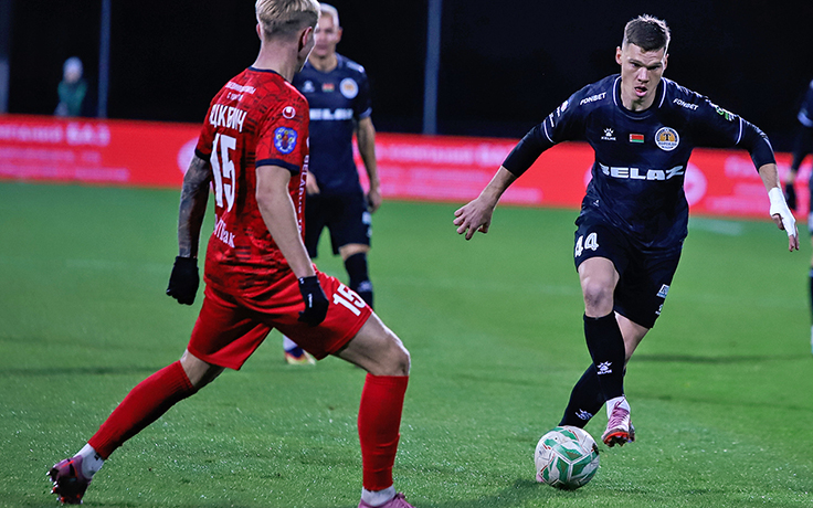 ЧБ-2025. Торпедо-БелАЗ - Минск. Илья Дубинец и Алексей Бутаревич. Фото ФК "Торпедо-БелАЗ"