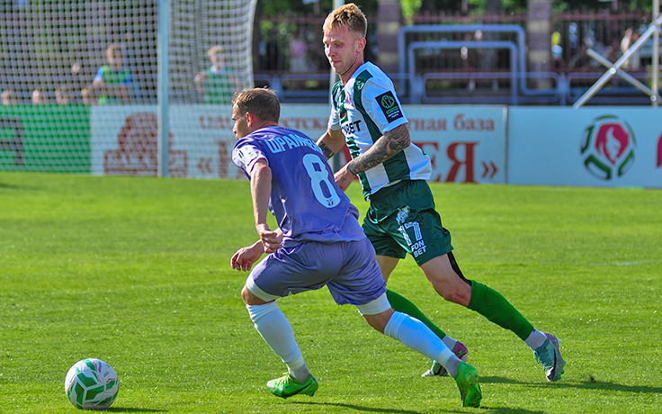 ЧБ-2025. Динамо (Брест) - Гомель. Антон Шрамченко и Владислав Яцкевич. Фото ФК "Гомель"