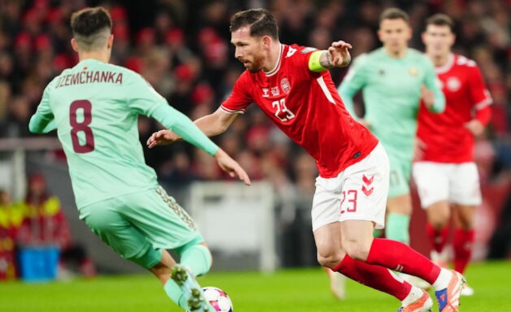 Квалификация ЧМ-2026. Дания - Беларусь. Фото Ida Marie Odgaard/Ritzau Scanpix