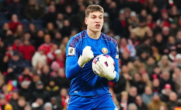 Квалификация ЧМ-2026. Дания - Беларусь. Федор Лапоухов. Фото Ida Marie Odgaard/Ritzau Scanpix