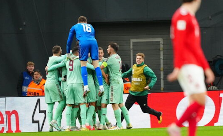 Квалификация ЧМ-2026. Дания - Беларусь. Фото Ida Marie Odgaard/Ritzau Scanpix