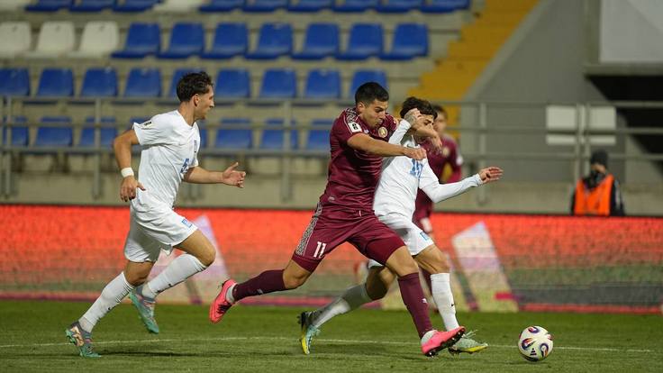 ЧМ-2026. Квалификация. Беларусь - Греция - 0:0. Герман Барковский. Фото БФФ