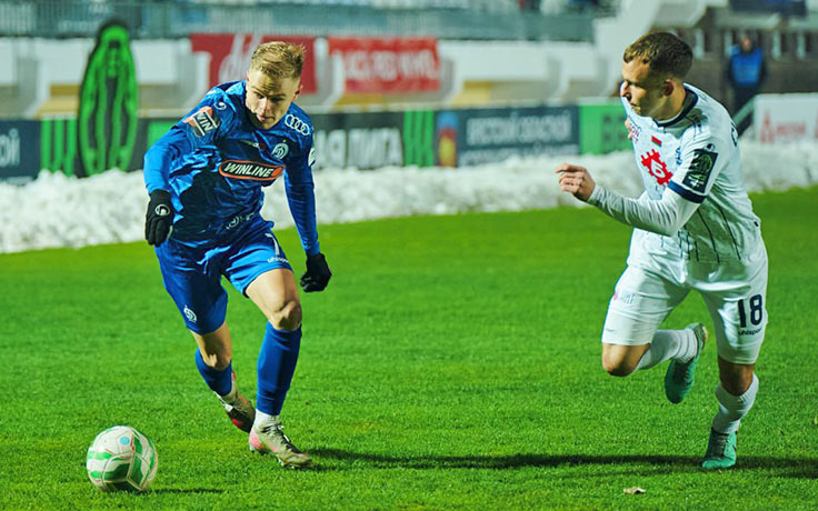 ЧБ-2025. Динамо (Брест) - Динамо (Минск). Евгений Малашевич и Никита Степанов. Фото ФК "Динамо" (Брест)