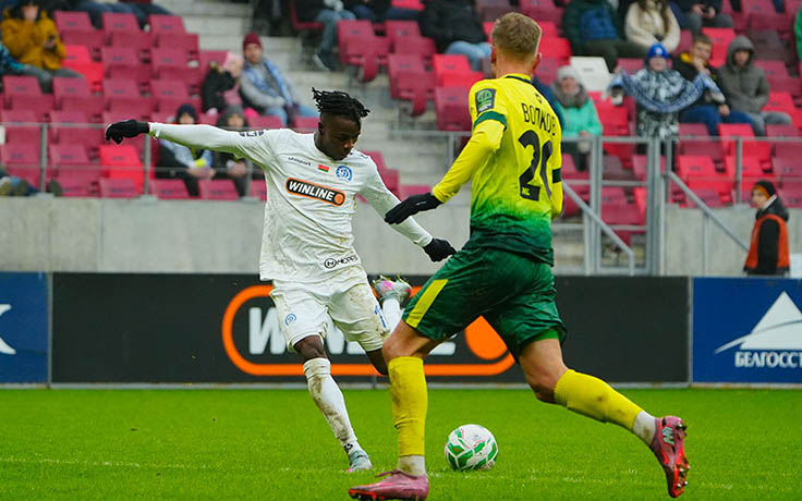 ЧБ-2025. Динамо (Минск) - МЛ. Мустафа Джиме и Захар Волков. Фото ФК "Динамо" (Минск)