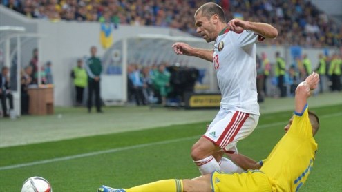 Квалификация ЕВРО-2016. Украина - Беларусь. Тимофей Калачев. Фото Getty Images Квалификация ЕВРО-2016. Украина - Беларусь. Тимофей Калачев. Фото Getty Images