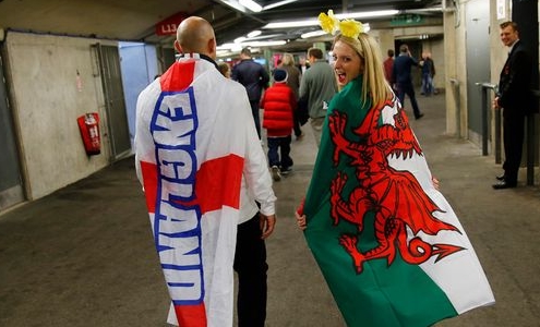Болельщики сборных Англии и Уэльса. Фото Reuters