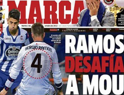 Серхио Рамос играл в футболке Озила. Фото - Marca Серхио Рамос играл в футболке Озила. Фото - Marca
