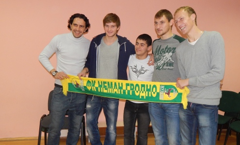 Встреча футболистов "Немана". Фото Kick-off.by Встреча футболистов "Немана". Фото Kick-off.by