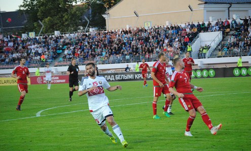 06.06.2018. Беларусь - Венгрия - 1:1. Сергей Кисляк. Фото Эдуарда Белемука