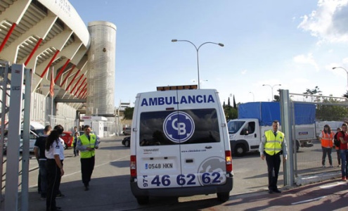 Стадион "Иберостар" после взрыва. Фото Marca.com