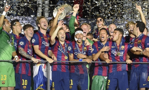 Барселона - победитель Лиги чемпионов 2014/15. Фото Getty Images Барселона - победитель Лиги чемпионов 2014/15. Фото Getty Images