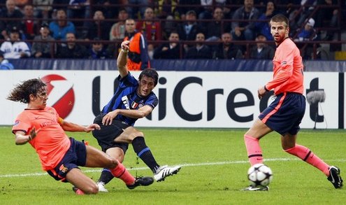 ЛЧ-2009/2010. Интер - Барселона - 0:0. Фото REUTERS