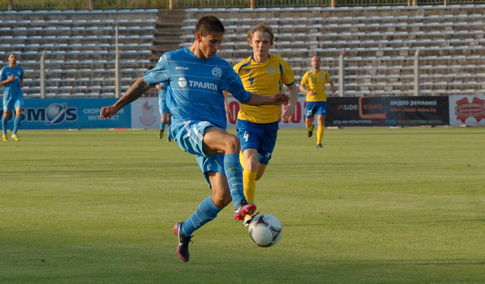 ЛЕ-2013/2014. Динамо Минск - Круоя - 5:0. Владимир Хващинский. Фото Александры Милентей