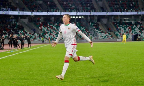 Лига наций. Беларусь - Люксембург - 1:0. Антон Сарока. Фото - abff.by