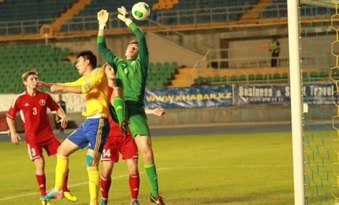 U-21. Квалификация ЧЕ-2015. Казахстан - Беларусь - 1:2. Фото kff.kz