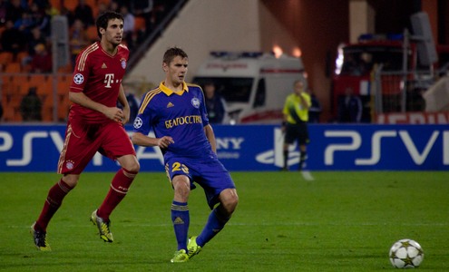 ЛЧ-2012/2013. БАТЭ - Бавария - 3:1. Эдгар Олехнович. Фото fcbate.by ЛЧ-2012/2013. БАТЭ - Бавария - 3:1. Эдгар Олехнович. Фото fcbate.by