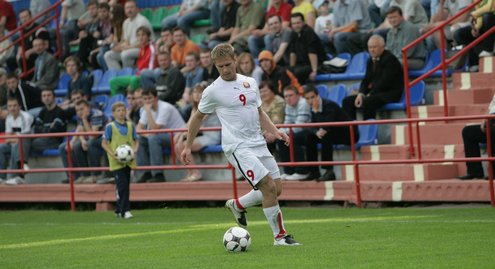 Максим Скавыш в форме молодежной сборной Беларуси. Фото Екатерины Завадской