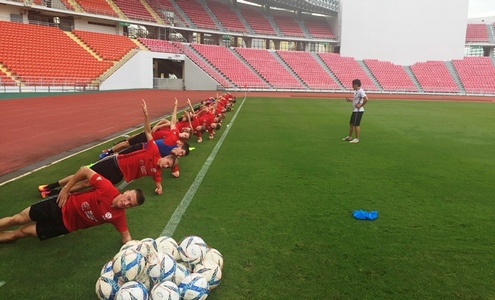 Тренировка сборной Беларуси в Тайланде