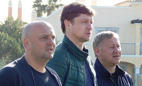 Александр Ермакович, Алексей Бага и Александр Лисовский. Фото fcbate.by