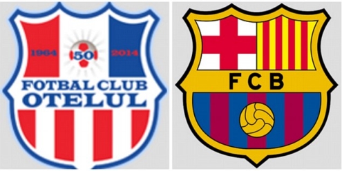 Логотипы "Оцелула" и "Барселоны"