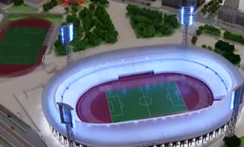 Макет реконструкции стадиона "Динамо". Фото euroradio.fm